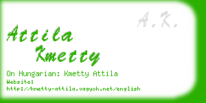 attila kmetty business card